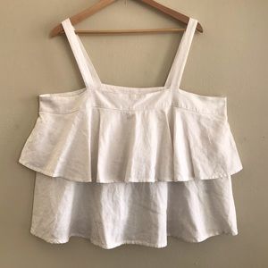 Abound Linen Ruffle Tank Size XXL